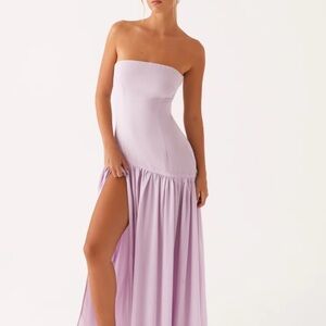 Peppermayo Eden Strapless Maxi Dress - Lilac